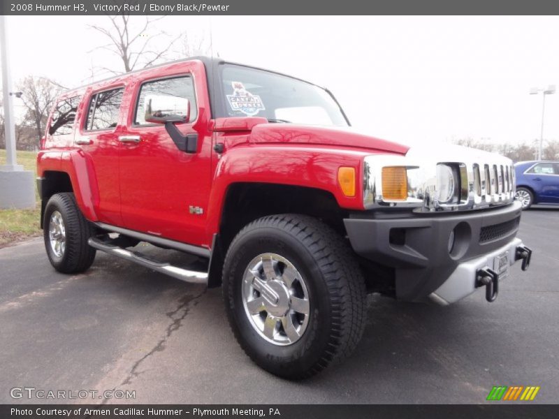 Victory Red / Ebony Black/Pewter 2008 Hummer H3