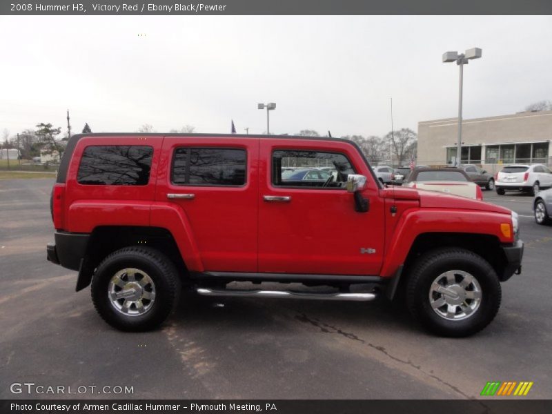 Victory Red / Ebony Black/Pewter 2008 Hummer H3