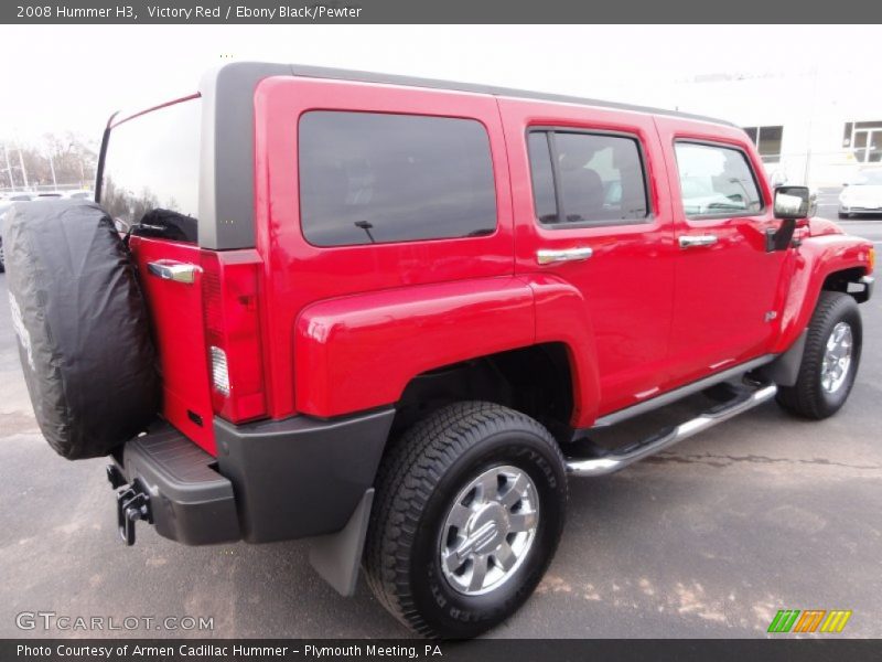 Victory Red / Ebony Black/Pewter 2008 Hummer H3