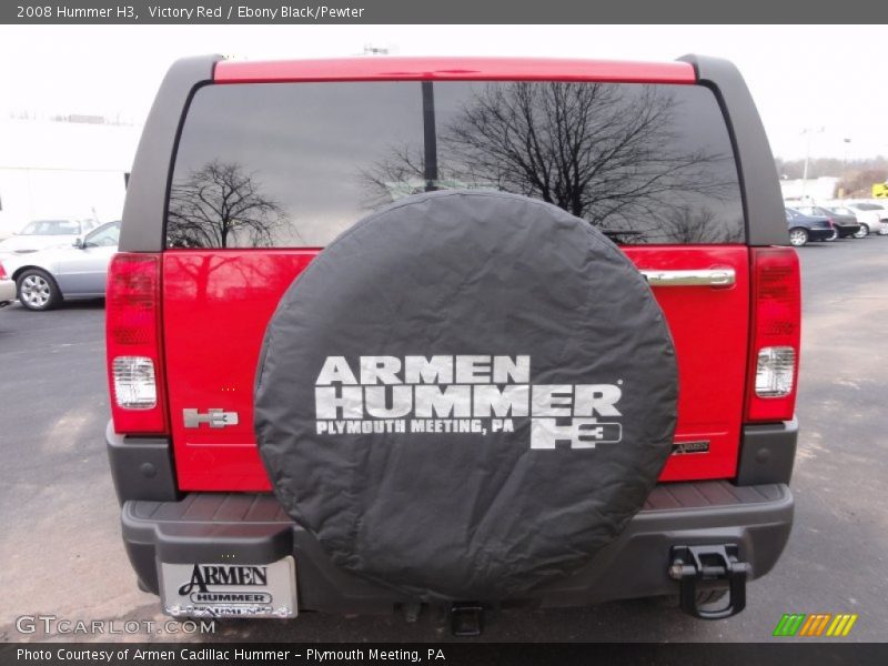 Victory Red / Ebony Black/Pewter 2008 Hummer H3