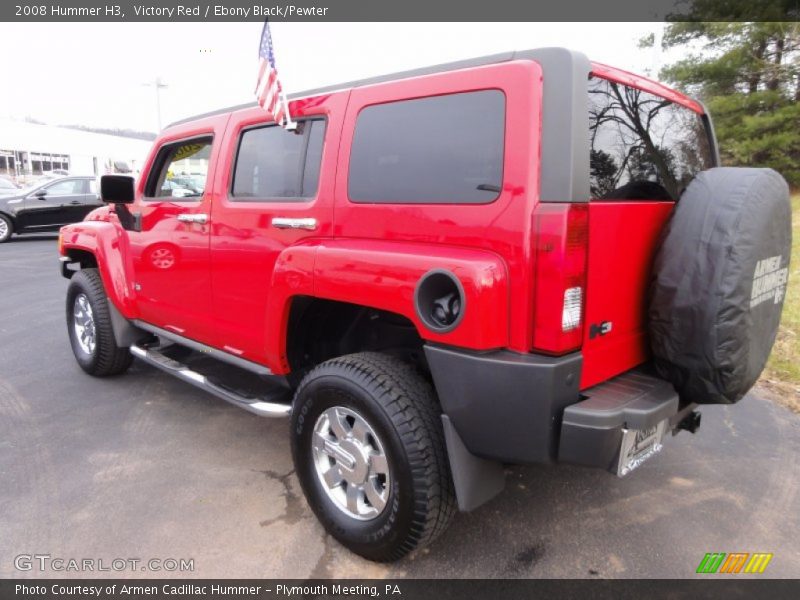 Victory Red / Ebony Black/Pewter 2008 Hummer H3