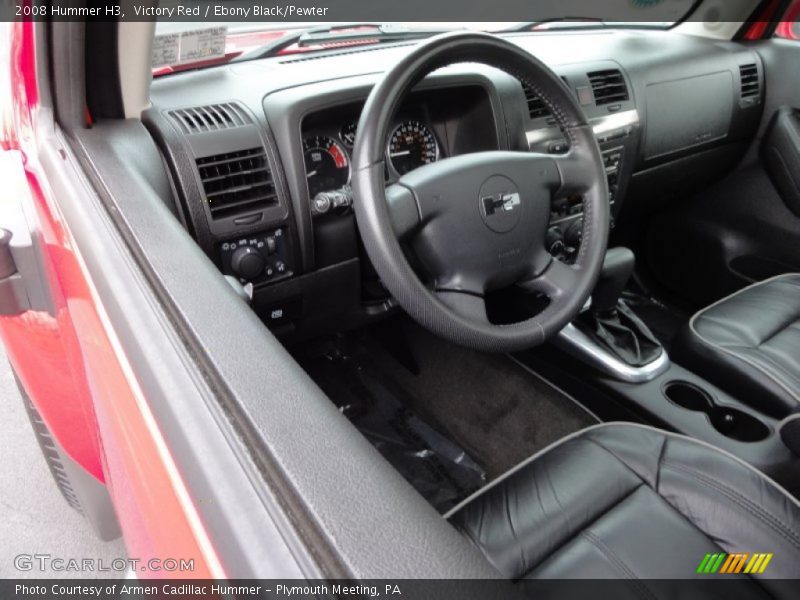 Victory Red / Ebony Black/Pewter 2008 Hummer H3