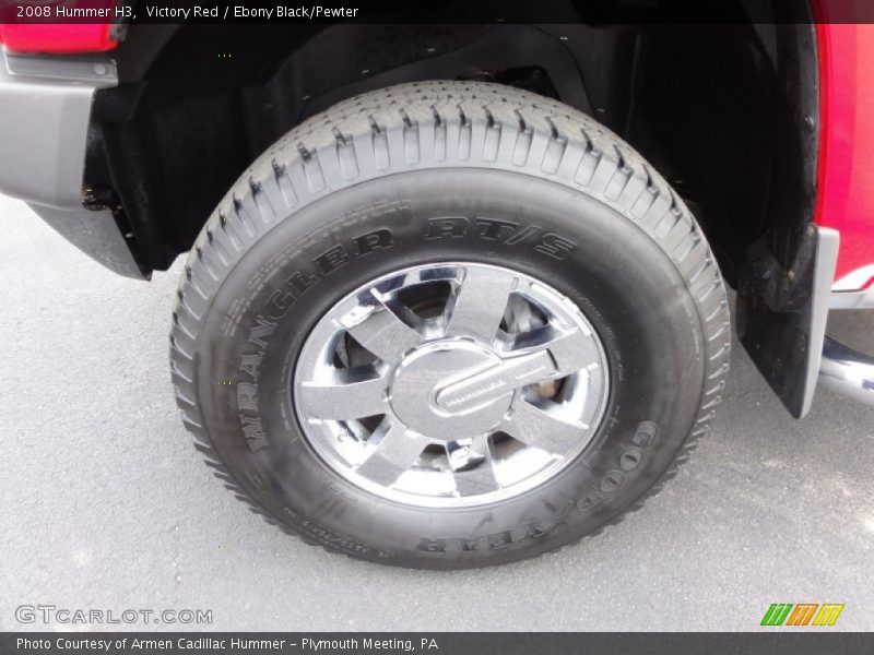 Victory Red / Ebony Black/Pewter 2008 Hummer H3
