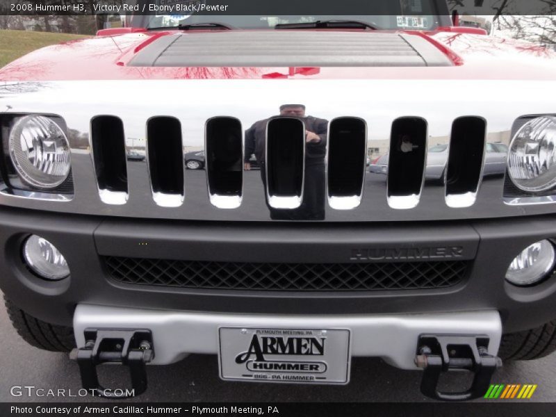 Victory Red / Ebony Black/Pewter 2008 Hummer H3