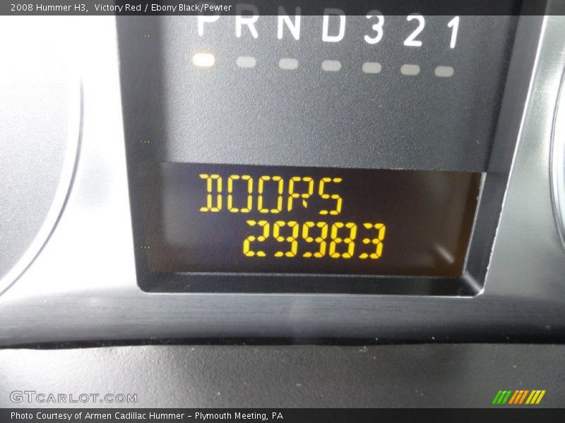 Victory Red / Ebony Black/Pewter 2008 Hummer H3