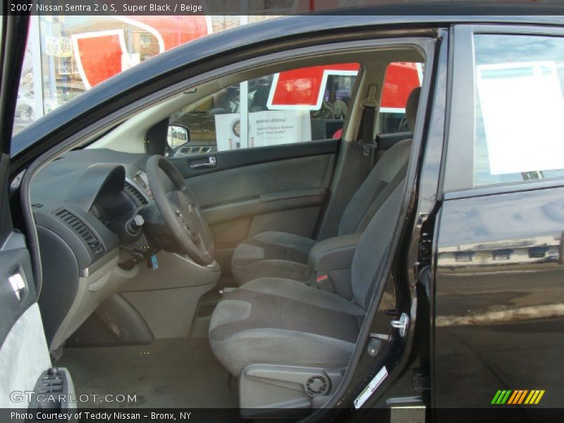 Super Black / Beige 2007 Nissan Sentra 2.0 S