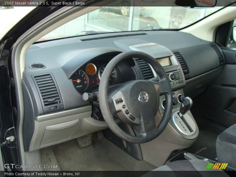 Super Black / Beige 2007 Nissan Sentra 2.0 S