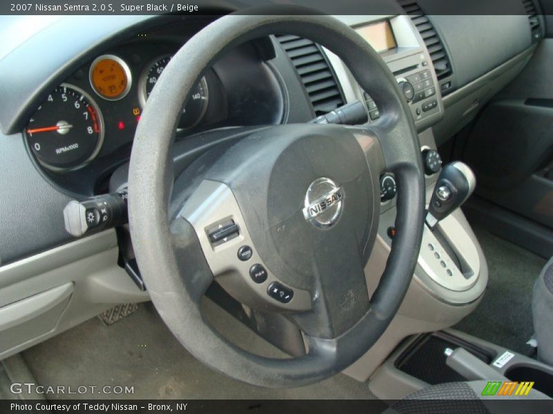 Super Black / Beige 2007 Nissan Sentra 2.0 S
