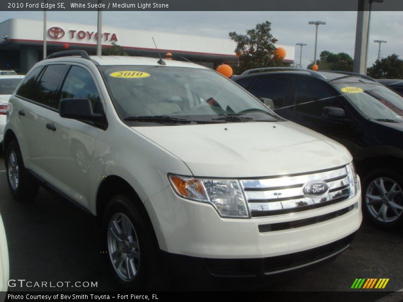 White Suede / Medium Light Stone 2010 Ford Edge SE