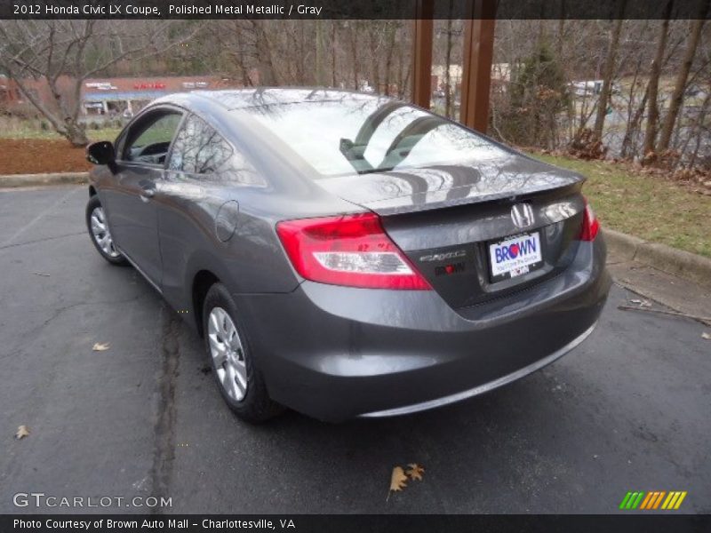 Polished Metal Metallic / Gray 2012 Honda Civic LX Coupe