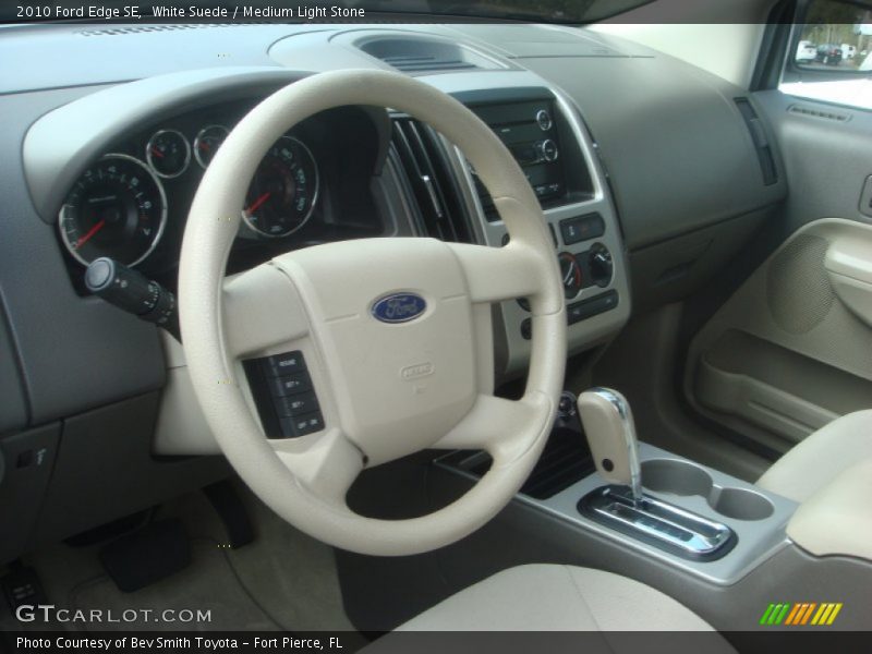 White Suede / Medium Light Stone 2010 Ford Edge SE