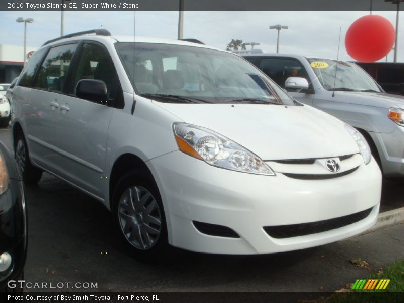 Super White / Stone 2010 Toyota Sienna CE