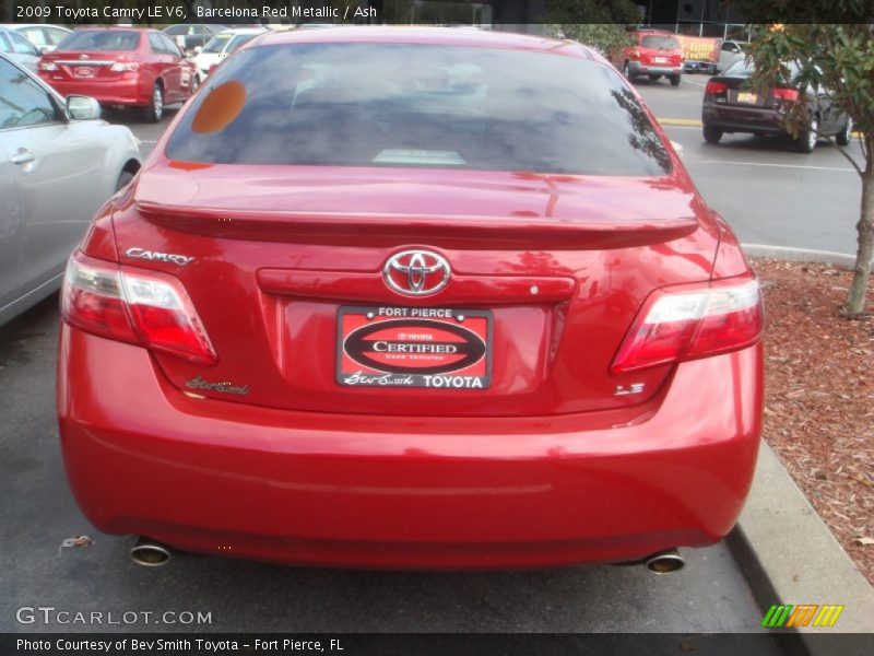 Barcelona Red Metallic / Ash 2009 Toyota Camry LE V6