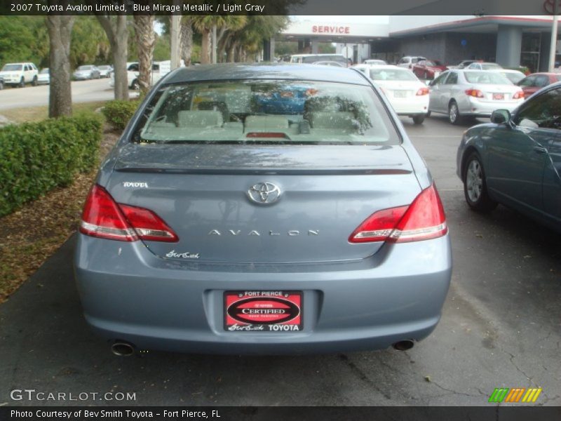 Blue Mirage Metallic / Light Gray 2007 Toyota Avalon Limited