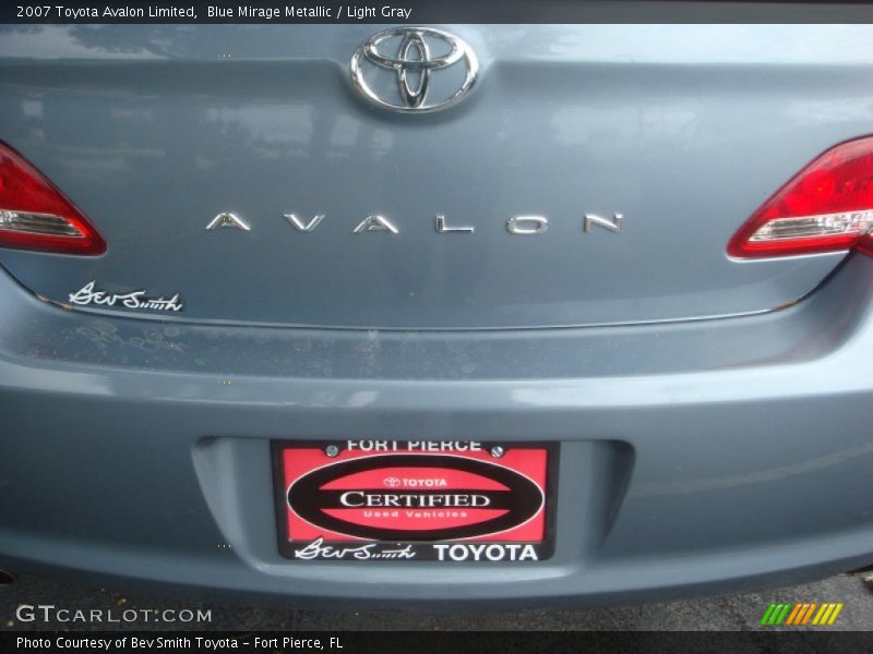 Blue Mirage Metallic / Light Gray 2007 Toyota Avalon Limited