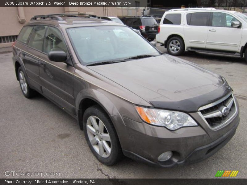 Deep Bronze Metallic / Warm Ivory 2008 Subaru Outback 2.5i Wagon