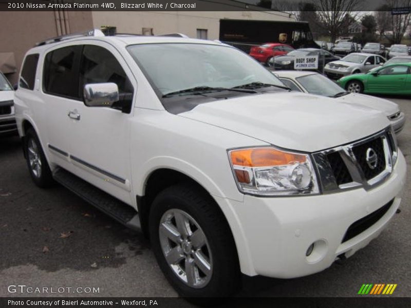 Blizzard White / Charcoal 2010 Nissan Armada Platinum 4WD