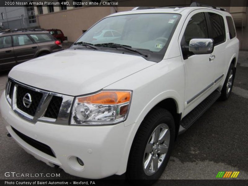 Blizzard White / Charcoal 2010 Nissan Armada Platinum 4WD