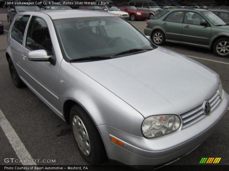 Reflex Silver Metallic / Black 2004 Volkswagen Golf GL 4 Door