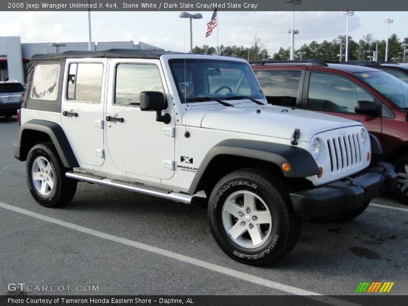 Stone White / Dark Slate Gray/Med Slate Gray 2008 Jeep Wrangler Unlimited X 4x4