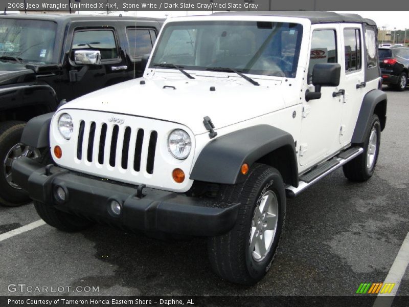 Stone White / Dark Slate Gray/Med Slate Gray 2008 Jeep Wrangler Unlimited X 4x4