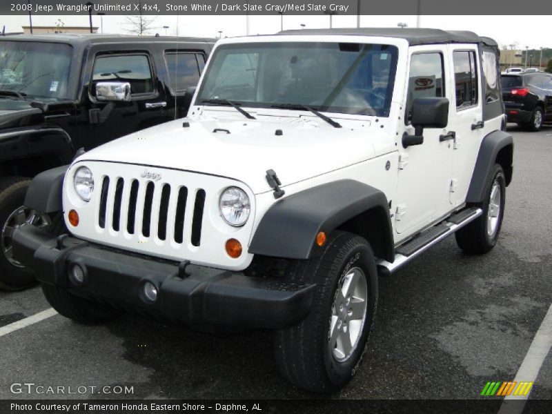 Stone White / Dark Slate Gray/Med Slate Gray 2008 Jeep Wrangler Unlimited X 4x4