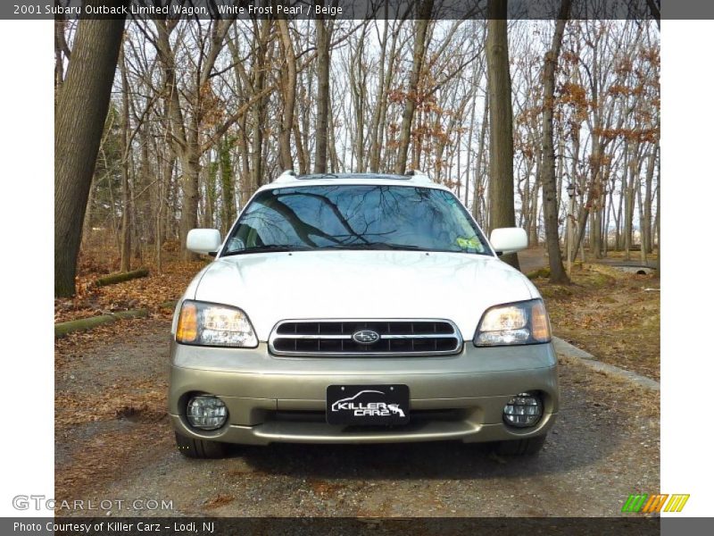 White Frost Pearl / Beige 2001 Subaru Outback Limited Wagon
