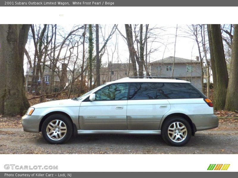 White Frost Pearl / Beige 2001 Subaru Outback Limited Wagon
