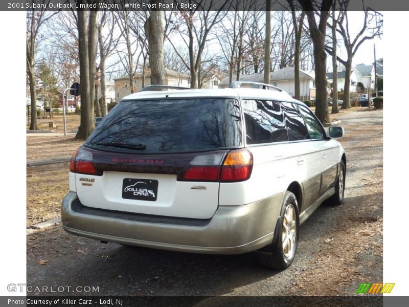 White Frost Pearl / Beige 2001 Subaru Outback Limited Wagon