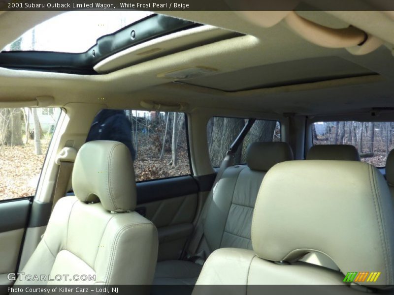 White Frost Pearl / Beige 2001 Subaru Outback Limited Wagon