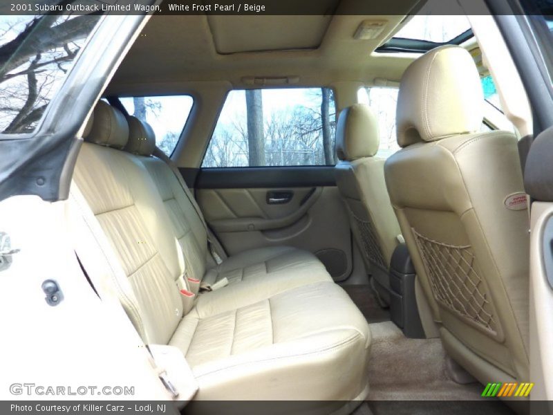White Frost Pearl / Beige 2001 Subaru Outback Limited Wagon