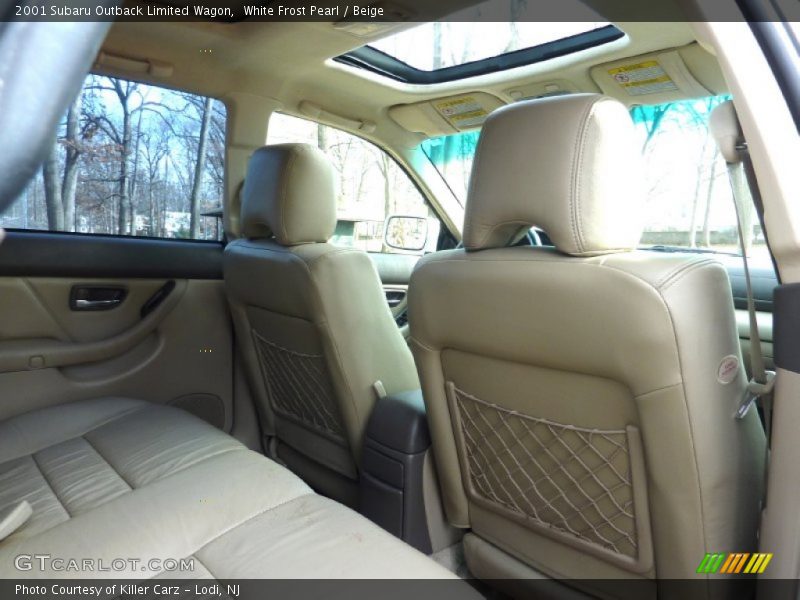 White Frost Pearl / Beige 2001 Subaru Outback Limited Wagon
