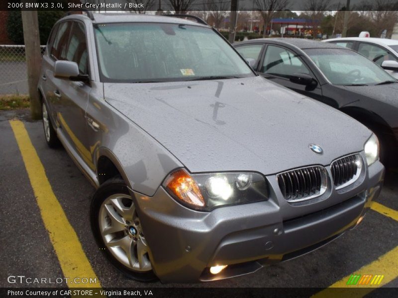 Silver Grey Metallic / Black 2006 BMW X3 3.0i