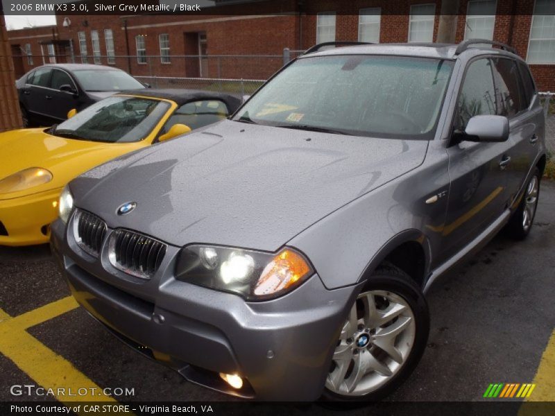 Silver Grey Metallic / Black 2006 BMW X3 3.0i