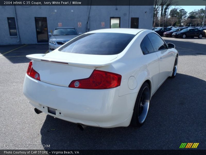 Ivory White Pearl / Willow 2004 Infiniti G 35 Coupe