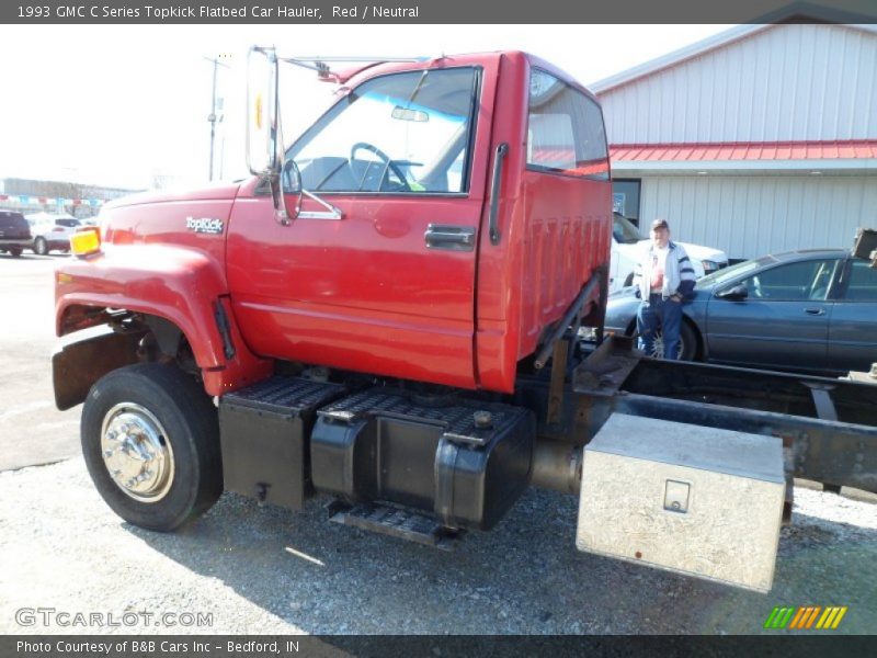 Red / Neutral 1993 GMC C Series Topkick Flatbed Car Hauler