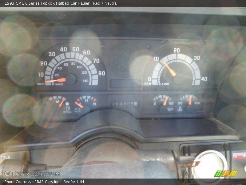 Red / Neutral 1993 GMC C Series Topkick Flatbed Car Hauler