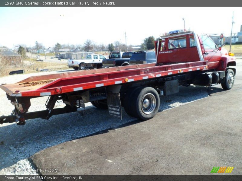 Red / Neutral 1993 GMC C Series Topkick Flatbed Car Hauler