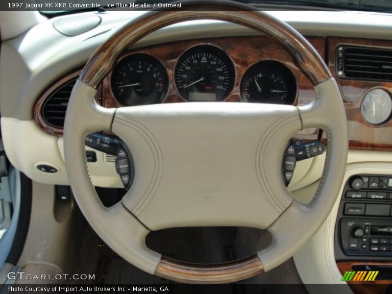 Ice Blue Metallic / Oatmeal 1997 Jaguar XK XK8 Convertible