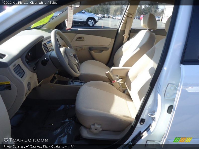 Clear White / Beige 2011 Kia Rio LX