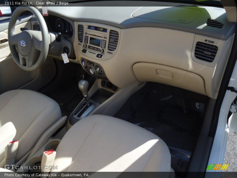 Clear White / Beige 2011 Kia Rio LX