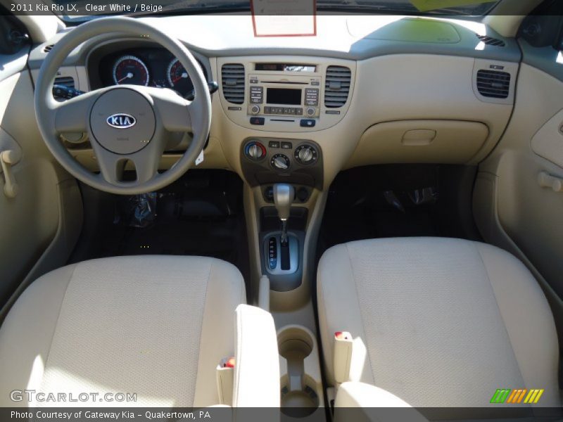 Clear White / Beige 2011 Kia Rio LX