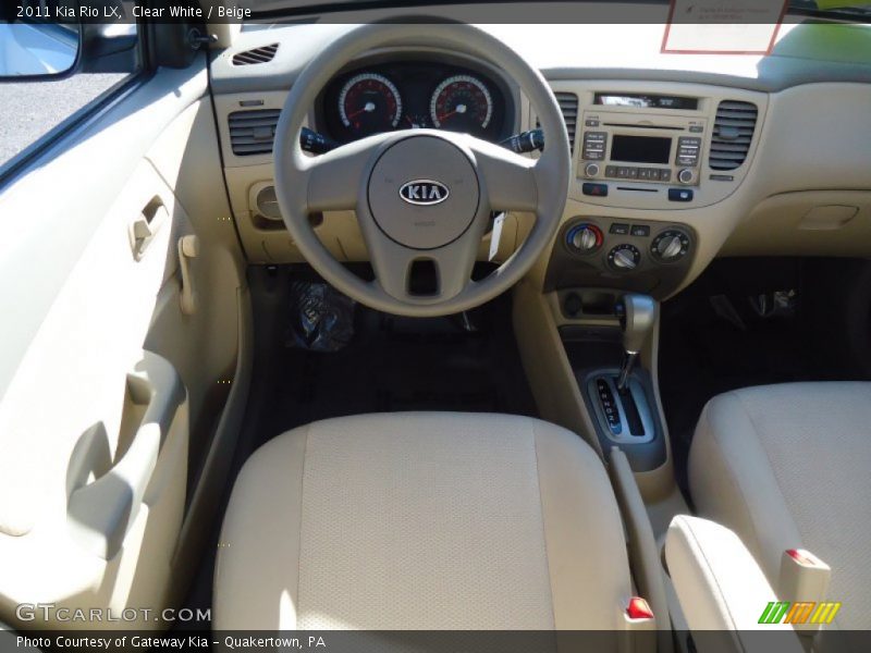 Clear White / Beige 2011 Kia Rio LX