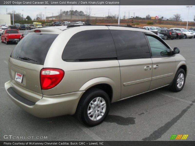 Linen Gold Metallic / Dark Khaki/Light Graystone 2005 Dodge Grand Caravan SE