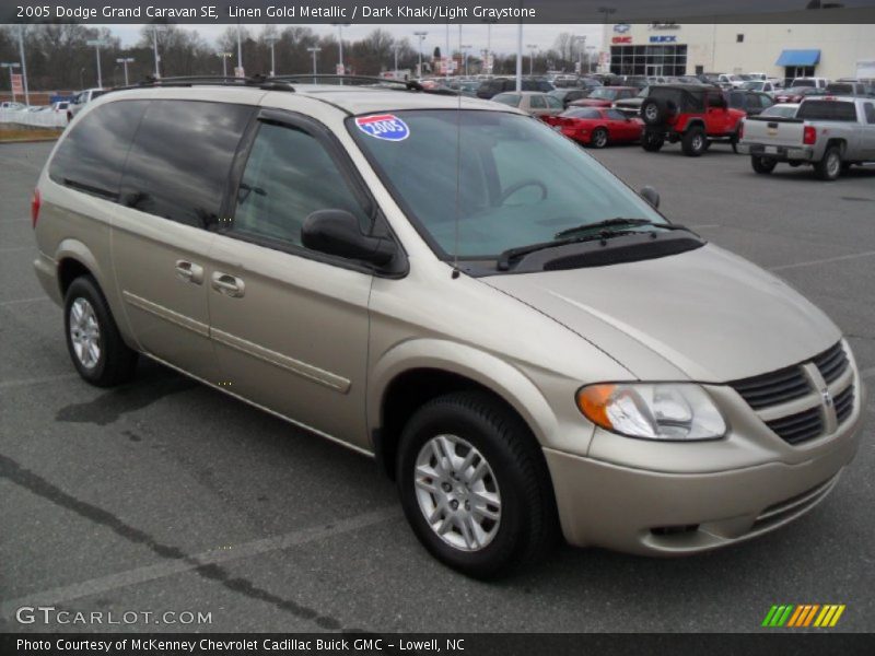 Linen Gold Metallic / Dark Khaki/Light Graystone 2005 Dodge Grand Caravan SE