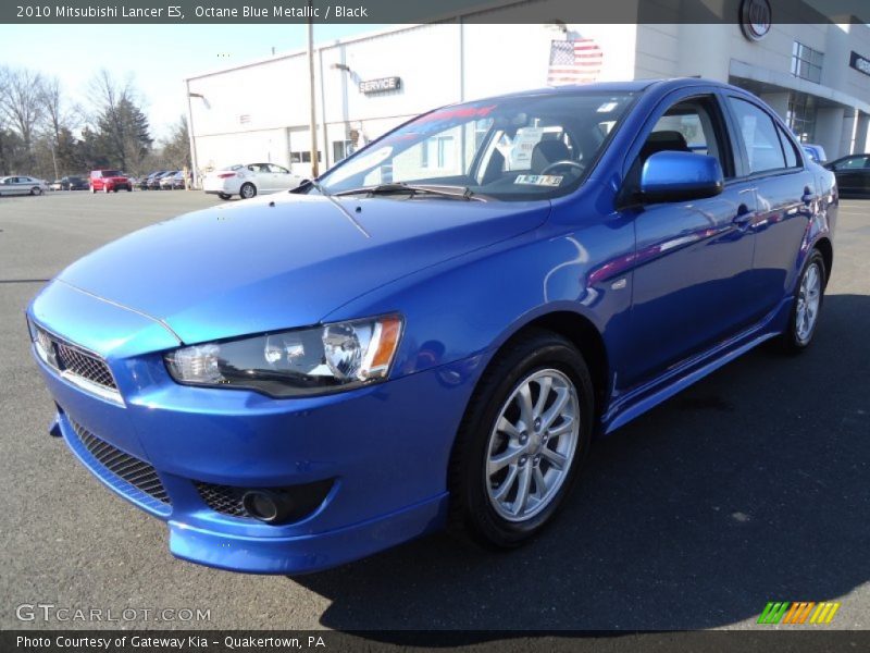 Octane Blue Metallic / Black 2010 Mitsubishi Lancer ES