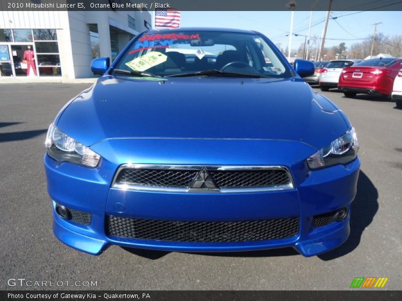 Octane Blue Metallic / Black 2010 Mitsubishi Lancer ES