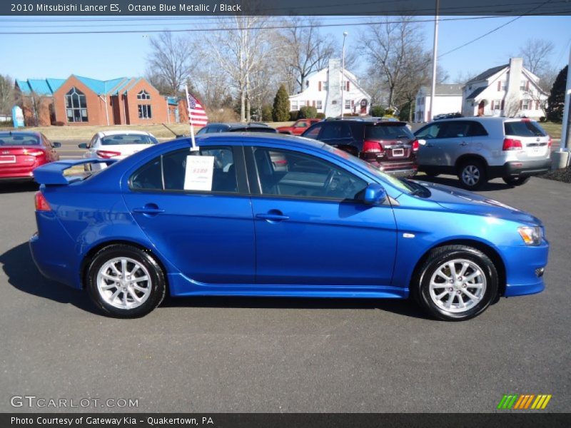 Octane Blue Metallic / Black 2010 Mitsubishi Lancer ES