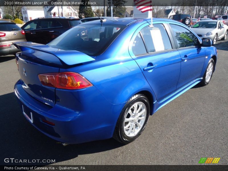 Octane Blue Metallic / Black 2010 Mitsubishi Lancer ES
