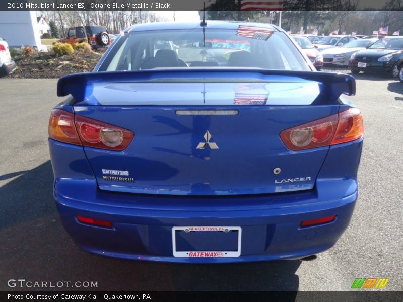 Octane Blue Metallic / Black 2010 Mitsubishi Lancer ES